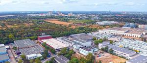 Das Gewerbegebiet Motzener Straße umfasst 200 Betriebe mit rund 5000 Beschäftigten.