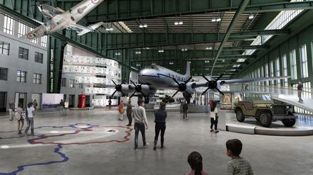 Am neuen Standort in Hangar sieben sollen 20 Großobjekte gezeigt werden – vom Rosinenbomber bis zum Panzer. Drinnen und zugänglich.