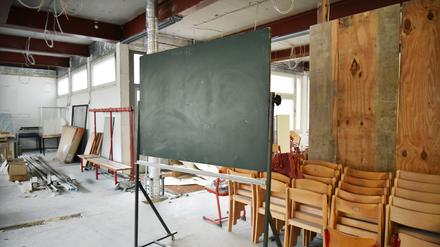 Nach sieben Jahren Baustelle: So sah es in der Kurt-Schumacher-Grundschule in Kreuzberg im Dezember 2019 aus.