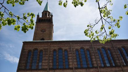 Die St. Matthäus Kirche am Kulturforum in Berlin-Tiergarten feiert ihr 175jähriges Jubiläum, aufgenommen am 10. Mai 2021.