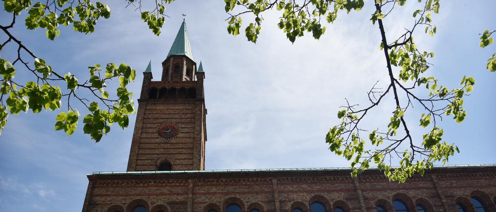 Die St. Matthäus Kirche am Kulturforum in Berlin-Tiergarten feiert ihr 175jähriges Jubiläum, aufgenommen am 10. Mai 2021.