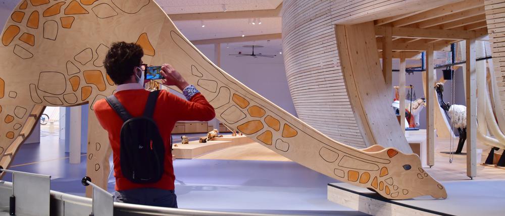 Vor der Sintflut. Das US-amerikanische Architekturbüro Olson Kundig Architecture and Design hat die Arche Noah kreisförmig gebaut. Ringsherum warten Tiere, die die Kinder mit aufs Schiff nehmen können. 