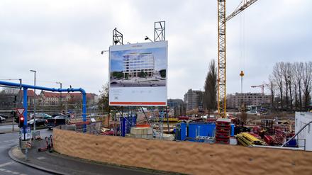 Die Baustelle von Coral World Berlin an der Kynaststraße.
