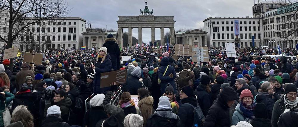 Anti-AfD-Demonstration am Brandenburger Tor in Berlin