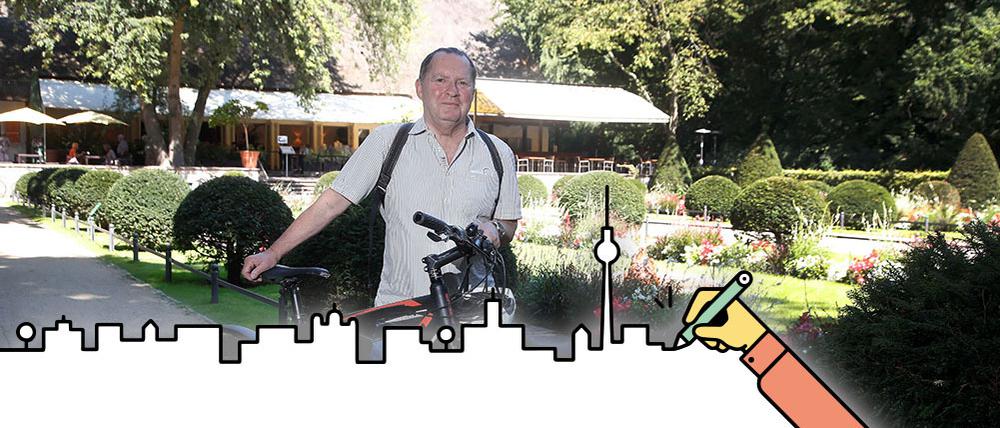 Frank Rudolph ist am liebsten leger unterwegs und fährt mit dem Rad - zum Beispiel in den Englischen Garten.