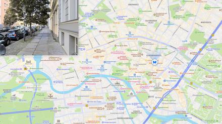 Apple Karten Look Around, Ansicht aus Berlin, Scheunenviertel