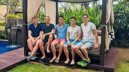 Das Gründerteam: Severin Gerstenkorn, 20, Leo Glatzel, 26, Jan Wanderer, 23, Moritz Lindner, 25, und Moritz Stoldt, 22 (v.l.n.r.)