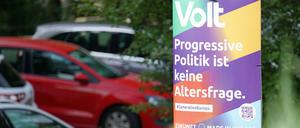 Wahlplakat der paneuropäischen Partei Volt (Symbolbild).