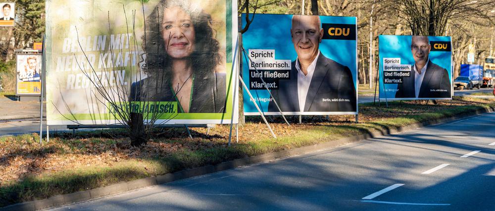 Plakativ: Bettina Jarasch (Grüne) hat eine Zusammenarbeit mit Kai Wegner (CDU) und dessen Partei bereits ausgeschlossen.