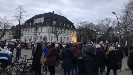 Der Protest in Lichterfelde.