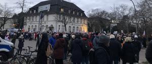 Der Protest in Lichterfelde.