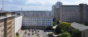 Luftbild von der ehemaligen Stasi-Zentrale in Lichtenberg.