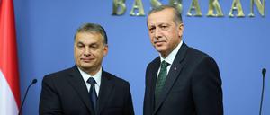 Gleichgesinnte. Recep Tayyip Erdoğan und Viktor Orbán halten nicht viel von Demokratie.