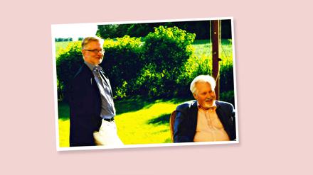 Knut Soppa und sein Partner Jürgen Demandt im Garten der Liebermann-Villa.