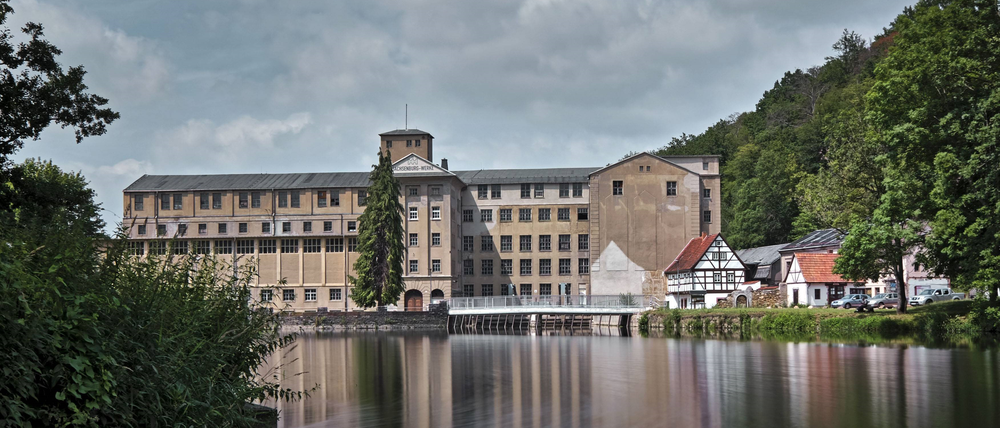 Die Fabrik am Ufer der Zschopau. HIer richteten die Nationalsozialisten 1933 eines ihrer ersten KZs ein