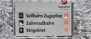 Gesperrt: Das Zugspitz-Skigebiet.