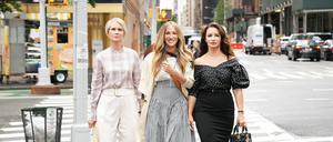 Die Stars von „Sex and the City“: Carrie (Sarah Jessica Parker M), Miranda (Cynthia Nixon, l) und Charlotte (Kristin Davis)
