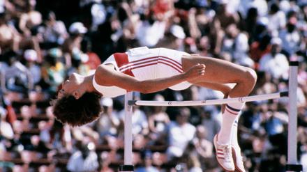 Ulrike Meyfarth bei den Olympischen Spielen 1984 in Los Angeles