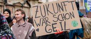 Eine Demonstration gegen die Gaslobby in Wien am 28. März 2023.