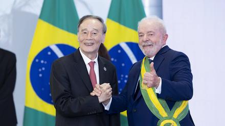 Vorbereitungen: Staatspräsident Lula und Wang Qishan, der Gesandte seines chinesischen Kollegen Xi Jinping, im Januar in Brasilia