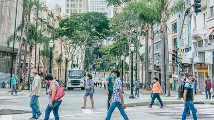 Finanzmetropole São Paulo: Einer der Gründe für den Erfolg von Pix liegt in der Internetaffinität und Smartphonedichte in Brasilien.