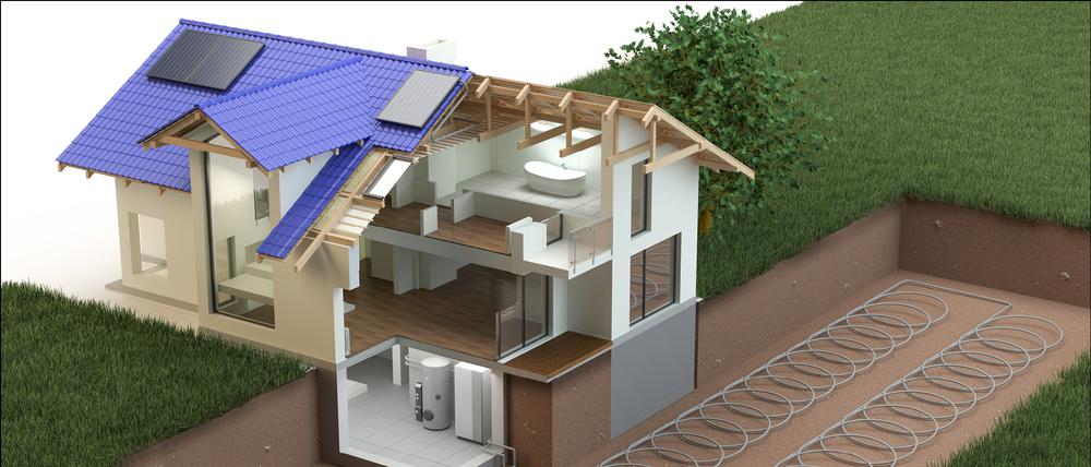 Mit einer Sole-Wasser-Wärmepumpe können sich Hausbesitzer ganzjährig ohne zusätzliche Wärmeerzeuger mit Wärme aus der Erde versorgen.