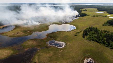 Die Temperaturen in Sibirien lagen im ersten Halbjahr 2020 um fünf Grad höher als im langjährigen Vergleich. Die Feuerwehr kämpft gegen zahlreiche Waldbrände – und die Permafrostböden tauen auf.