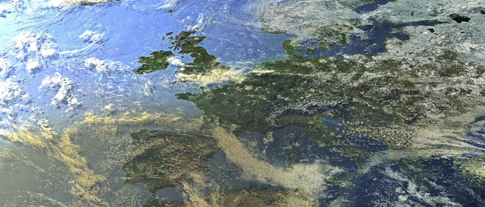 Europe from space, illustration.