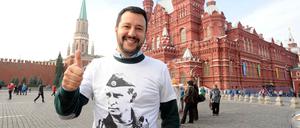 Italy, Rome - June 5, 2018 Matteo Salvini, leader of Lega and Interior Minister pictured in Moscow during his trip in Russia December 2017 Twitter photo