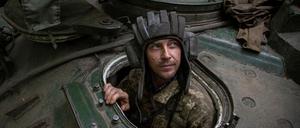 Ein ukrainischer Soldat im Donbass. 