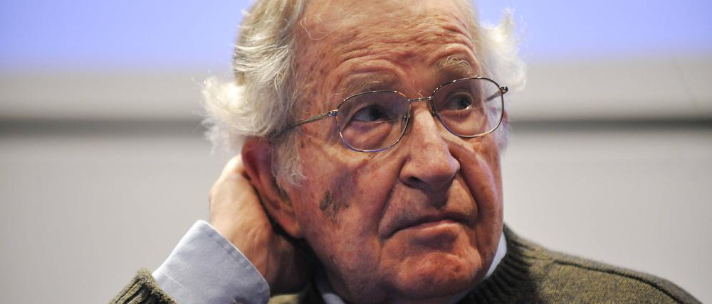 Linkes Gewissen. Der amerikanische Linguist und Public Intellectual Noam Chomsky 2014 bei einer Konferenz im tschechischen Olomouc.