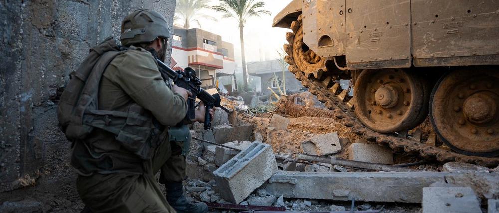 Ein israelischer Soldat im Gazastreifen.