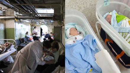 Etwa 30 Neugeborene leben derzeit in einem Schutzkeller nahe Kiew. Sie wurden von Leihmüttern für ausländische Paare geboren.