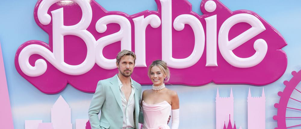Ryan Gosling, Schauspieler aus Kanada, und Margot Robbie, Schauspielerin aus Australien, bei der Premiere des Films «Barbie»