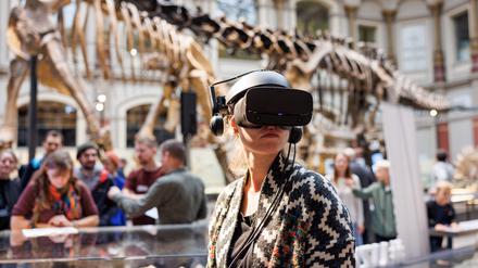 Hochmodern in der Vorgeschichte: Im Naturkundemuseum lässt sich das Ausgrabungsfeld Bromacker auch per Virtueller Realität erkunden.