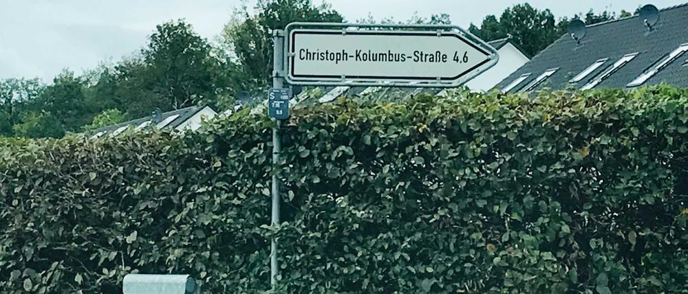 Die Christoph-Kolumbus-Straße in Berlin-Kladow.