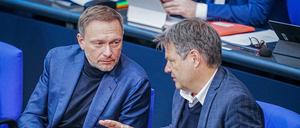 Christian Lindner (FDP) und Robert Habeck (Grüne)
Zwischen den beiden Ministern entbrennt wegen des Industriestrompreises ein neuer Streit.