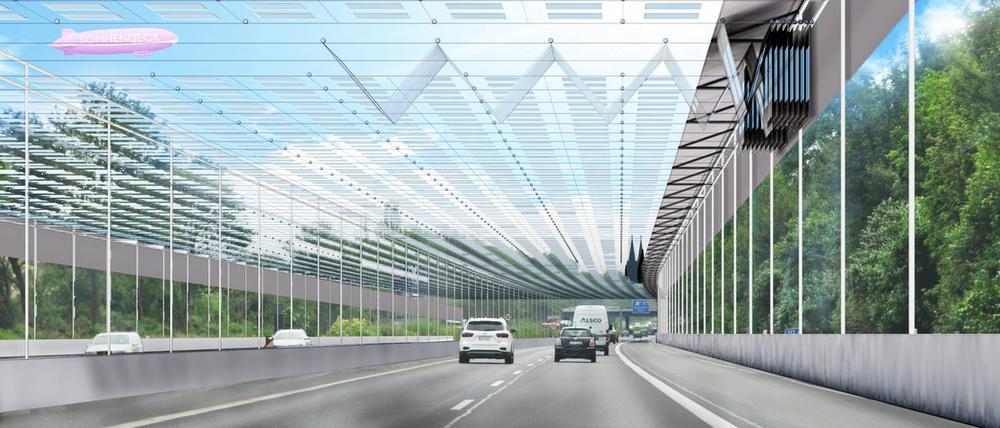 Nicht nur in Berlin macht man sich Gedanken über nachhaltigere Autobahnnutzung: Die Initiative GUT Köln will die Autobahnen im Kölner Stadtgebiet mit Photovoltaikanlagen überdachen.