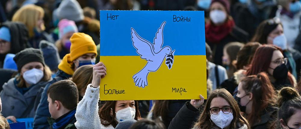 Solidaritätsdemo für die Ukraine.