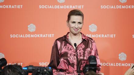 Grund zur Freude: Die Sozialdemokratin Mette Frederiksen, amtierende dänische Ministerpräsidentin, hat die Wahl am Dienstag gewonnen. 