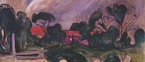 Edvard Munch malte diese „Gewitterlandschaft“ im Jahr 1902/03.