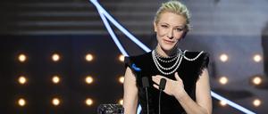 Emotional berührend. Cate Blanchett bei ihrer Dankesrede zum Bafta, dem British Academy Film Award.