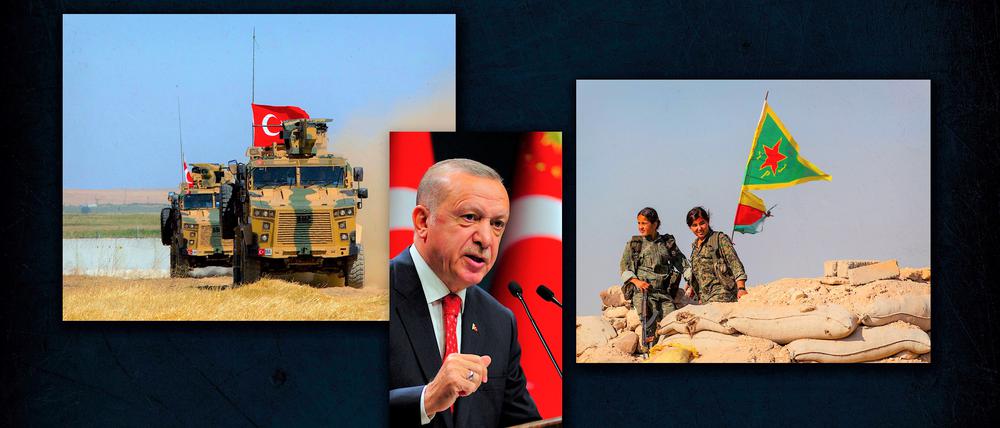 Die türkische Armee soll nach Erdogans Drohung tiefer in Syriens Kurdenregion eindringen.