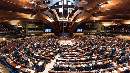 Die Parlamentarische Versammlung des Europarats in Straßburg.