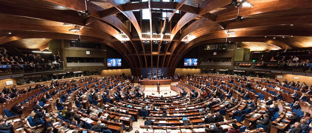 Die Parlamentarische Versammlung des Europarats in Straßburg.