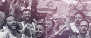 Israelische Fans feiern den Sieg von Netta beim ESC 2018.