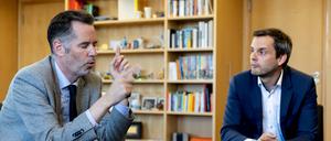 Zwei Männer, zwei Meinungen. FDP-Fraktionschef Dürr und der Deutschland-Direktor von Agora Energiewende, Simon Müller.
