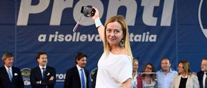 Giorgia Meloni im Wahlkampf