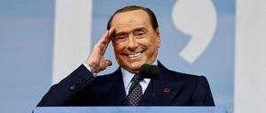 Silvio Berlusconi bei einem Wahlkampfauftritt 2022 in Rom. 