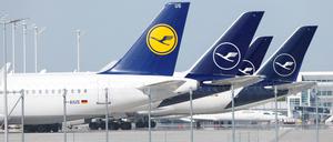Viele Lufthansa-Maschinen bleiben am Mittwoch am Boden.
